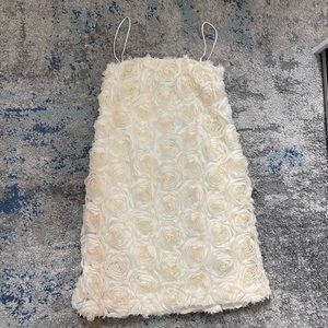 Anthropologie Mini Dress White Roses